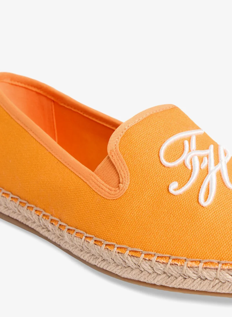 TOMMY HILFIGER  Logo Embroidery Canvas Espadrilles for Women | Best Price UAE
